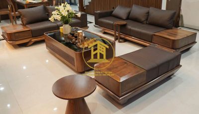 Bộ Sofa Gỗ Óc Chó SF19