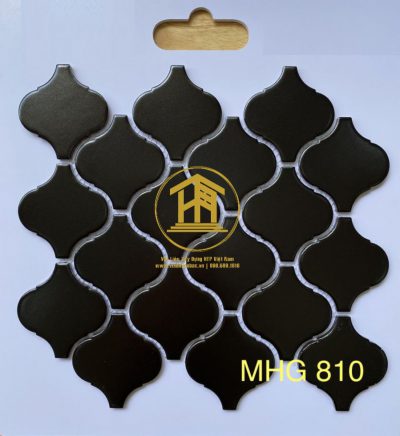 Gạch mosaic lồng đèn màu đen MHG 810