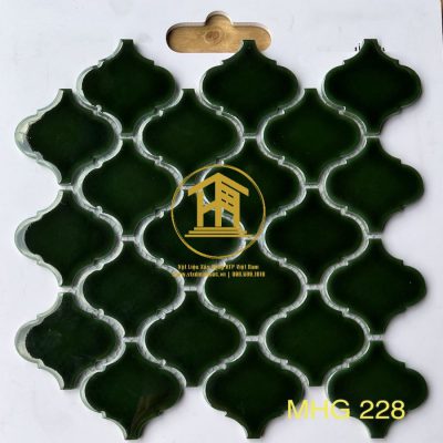 Gạch mosaic lồng đèn màu xanh Lá MHG 228