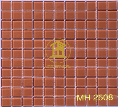 Gạch Mosaic thủy tinh 25x25x4mm MH 2508