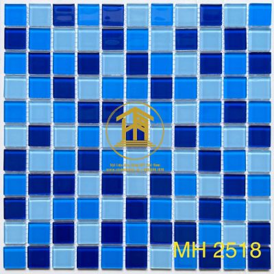 Gạch Mosaic thủy tinh 25x25x4mm MH 2518