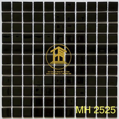 Gạch Mosaic thủy tinh 25x25x4mm MH 2525