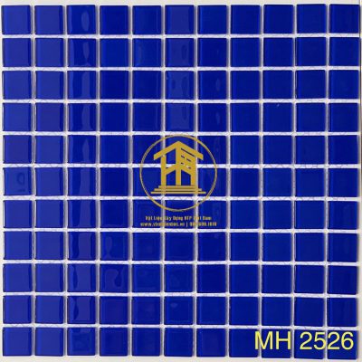 Gạch Mosaic thủy tinh 25x25x4mm MH 2526