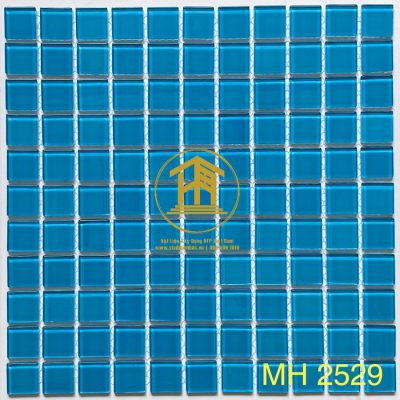 Gạch Mosaic thủy tinh 25x25x4mm MH 2529