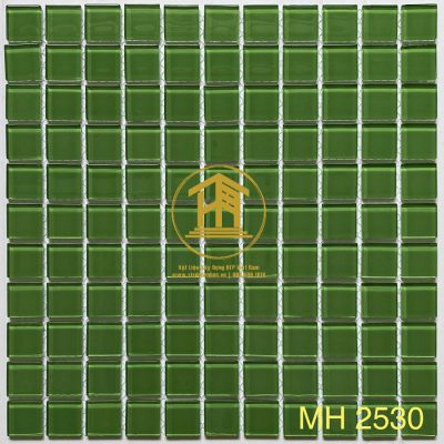 Gạch Mosaic thủy tinh 25x25x4mm MH 2530