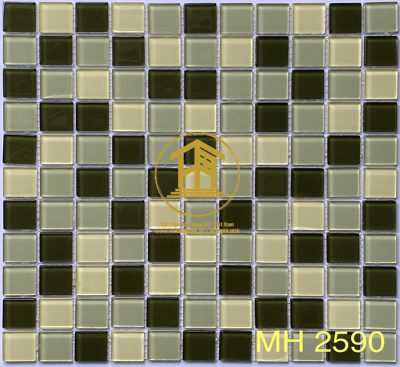 Gạch Mosaic thủy tinh 25x25x4mm MH 2590