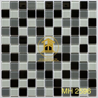 Gạch Mosaic thủy tinh 25x25x4mm MH 2596