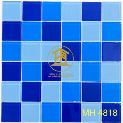 Gạch Mosaic thủy tinh 48*48*4 MH 4818