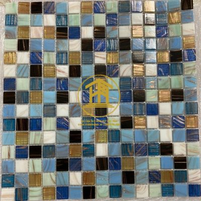 Gạch Mosaic thủy tinh Xà Cừ 20x20x4mm MH-S08