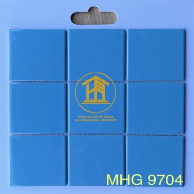 Gạch Mosaic 10x10 Men bóng màu xanh biển MHG 9704