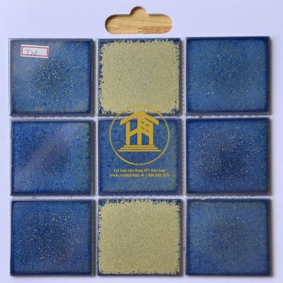 Gạch Mosaic gốm men rạn 10x10 xanh vàng MHG 1072