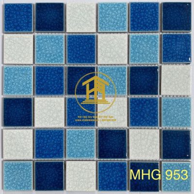 Gạch Mosaic Gốm men rạn 2 lớp MHG 953