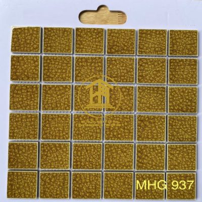 Gạch Mosaic Gốm men rạn 2 lớp màu vàng 48x48 MHG 937