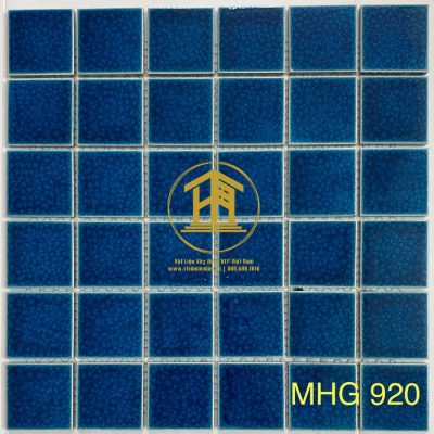 Gạch Mosaic Gốm Men Rạn 2 Lớp Xanh Dương Đậm MHG 920