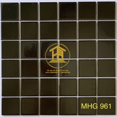 Gạch Mosaic Gốm sứ đen bóng MHG 961