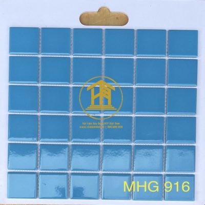Gạch Mosaic Gốm sứ màu xanh MHG 916