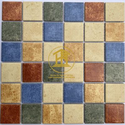 Gạch Mosaic Gốm sứ mix màu P48M06