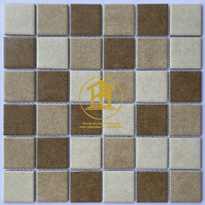 Gạch Mosaic Gốm sứ mix nâu OV-199