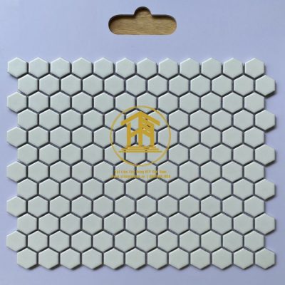 Gạch Mosaic lục giác nhỏ màu trắng MHG 9525