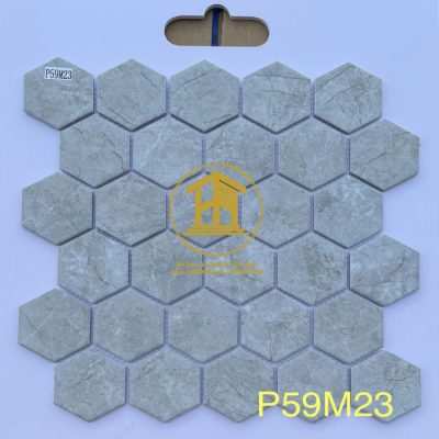 Gạch Mosaic 30x30cm lục giác xám P59M23