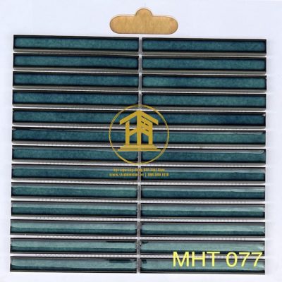 Gạch Mosaic Que đũa màu xanh ngọc MHT 086 MHT 077