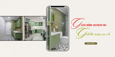 Gạch bông 30x30cm Mix - Gạch thẻ 75x300m