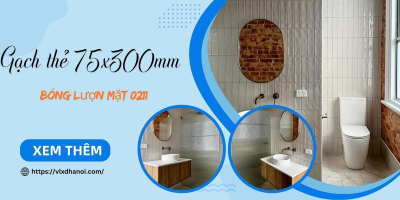 Gạch thẻ 75x300mm bóng lượn mặt 0211