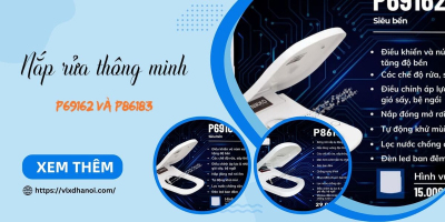 Nắp rửa thông minh phù hợp cho bệt vuông P69162 và P86183