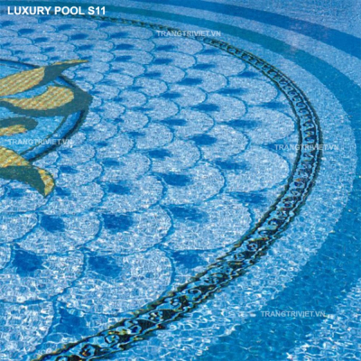 Gạch Mosaic Thủy tinh Luxury Pool - S11