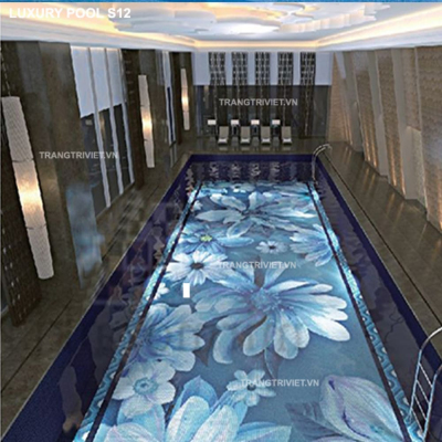 Gạch Mosaic Thủy tinh Luxury Pool - S12