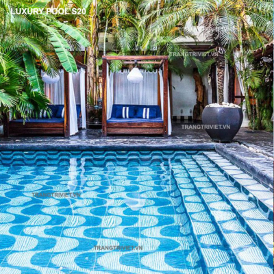 Gạch Mosaic Thủy tinh Luxury Pool - S20