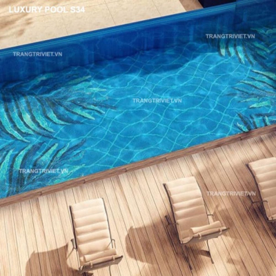 Gạch Mosaic Thủy tinh Luxury Pool S34