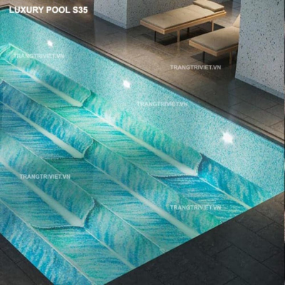 Gạch Mosaic Thủy tinh Luxury Pool S35