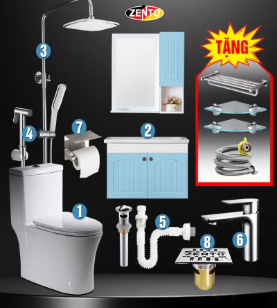 Combo nhà tắm Zento BS09