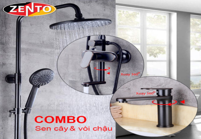 Combo sen cây + vòi Zento KM121